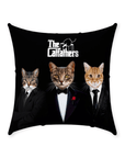 Cojín personalizado con 3 mascotas 'The Catfathers'