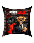 Cojín personalizado para 2 mascotas 'Doggo Heist'