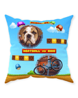 Cojín decorativo Mascota personalizada de videojuego retro