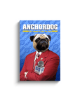 Lienzo personalizado para mascotas 'Anchordog'