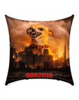 Cojín personalizado para mascotas 'Dogzilla'