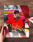 Rompecabezas personalizado para mascotas 'Calgary Doggos Hockey'