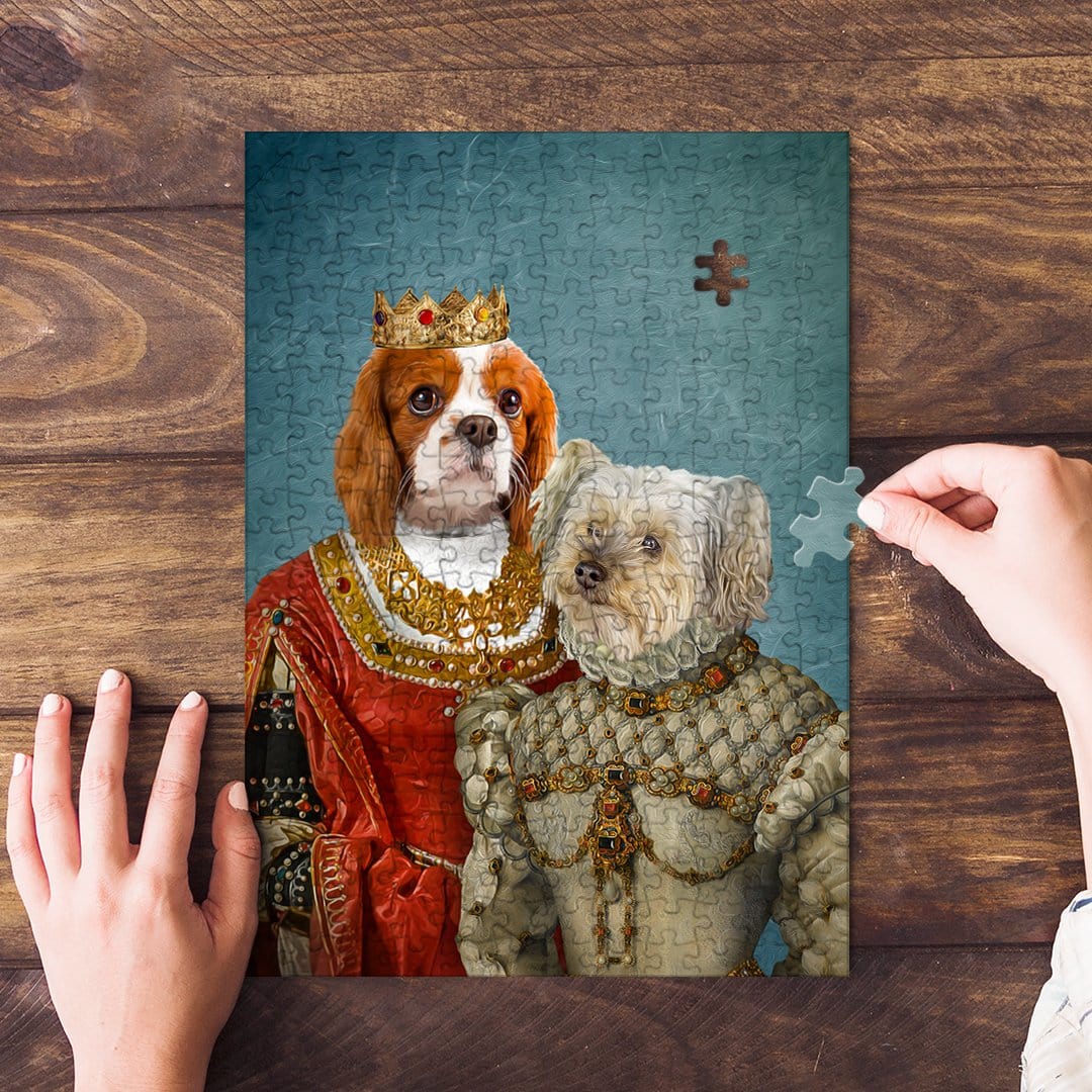 Puzzle personalizado de 2 mascotas &#39;Reina y Princesa&#39;