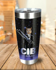 Perros en negro vaso personalizado para 2 mascotas