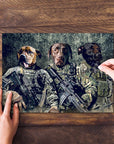 Rompecabezas personalizado de 3 mascotas 'The Army Veterans'