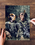 Rompecabezas personalizado de 2 mascotas 'The Army Veterans'