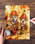 Puzzle personalizado de 2 mascotas 'Los Bomberos'