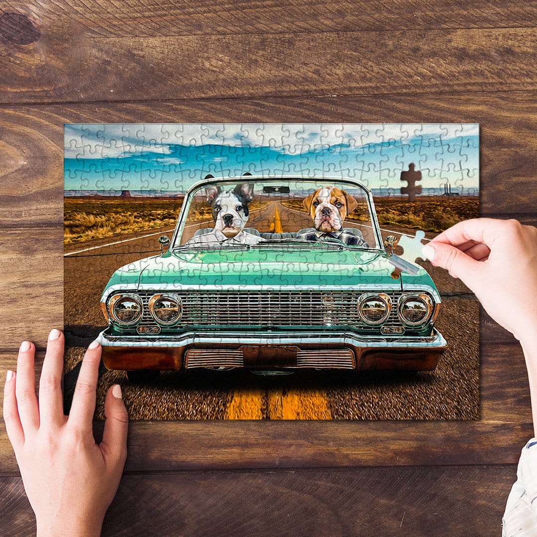 Puzzle personalizado de 2 mascotas &#39;The Lowrider&#39;