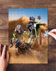 Puzzle personalizado de 2 mascotas 'The Motocross Riders'