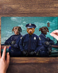 Puzzle personalizado de 3 mascotas 'Los Oficiales de Policía'