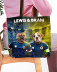 Bolsa de tela personalizada para 2 mascotas 'Scotland Doggos'